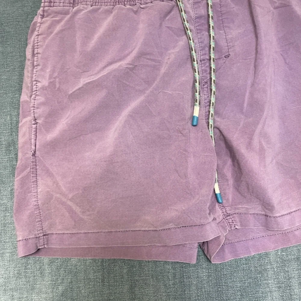 STWD Swim Shorts Mens Medium Purple Drawstring Waist Flat Front Mesh Lined Beach